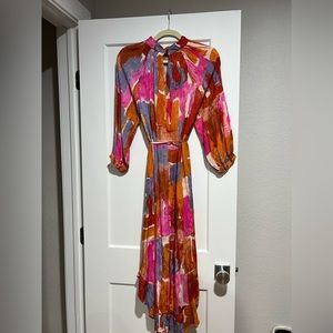 Maeve by Anthropologie Mutli Colored Dress with belt